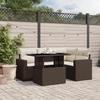 VidaXL Garden Lounge Set with Cushions 5 Pcs Brown Braided Resin 3267253