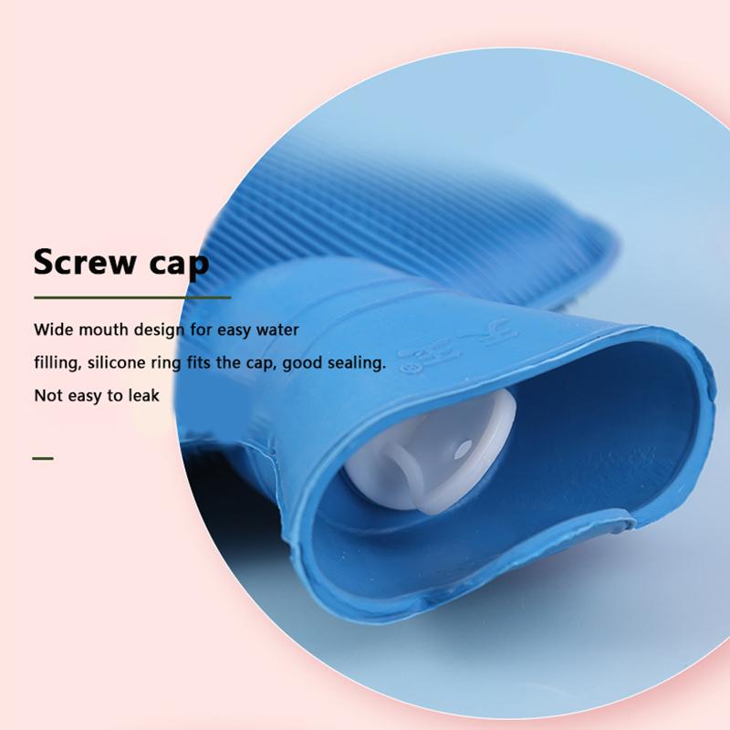 1500/1000Ml Thick  Water Bottles Portable Rubber Winter Warm  Water Bag Hand Warmer Water Filled Silicone  Water Bag