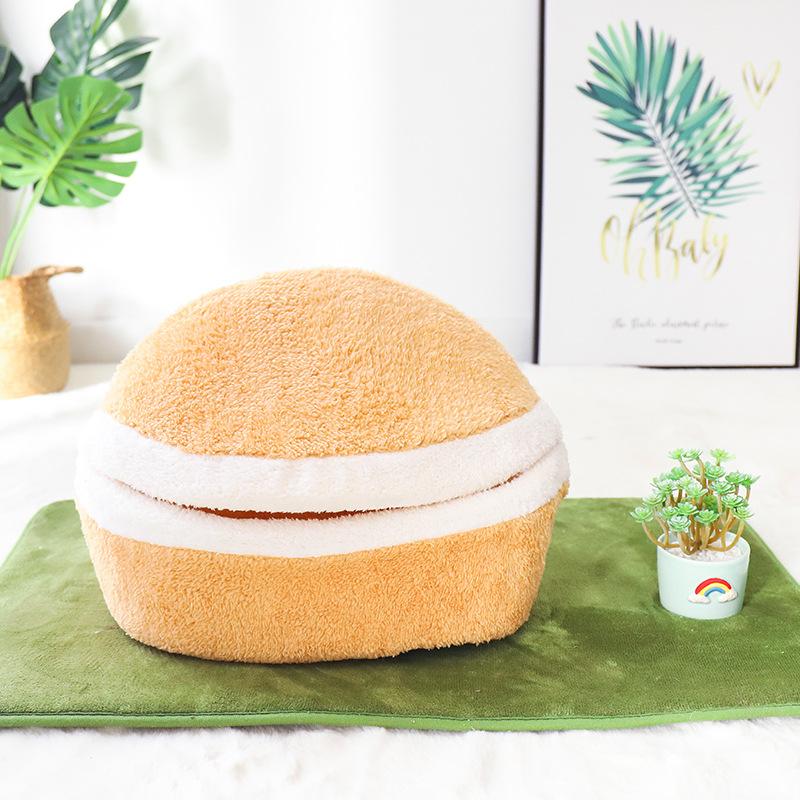 Nid pour chat et chien mignon et confortable avec une teneur élevée en coton, une chaleur élevée, un sommeil profond, peut être utilisé comme nid, peut être utilisé comme tapis, fournitures pour animaux de compagnie