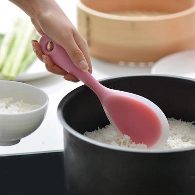 Heat Resistant Silicone Rice Spoon Non-Stick Rice Spatula Kitchen Tool Integrated Rice Spoon Does Not Hurt The Pot Spoon
