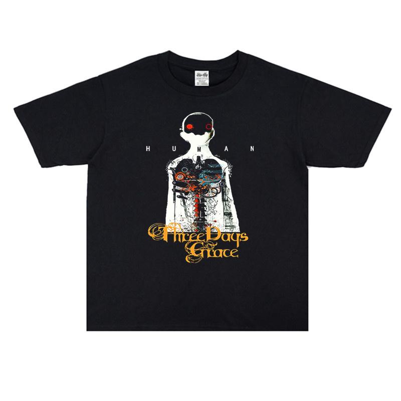 

EuropeanAmerican Rock ExtendedWarranty ThreeDay Band Band Logo TShirt Short Sleeve Loose Fit for Both Men and Women 4XL