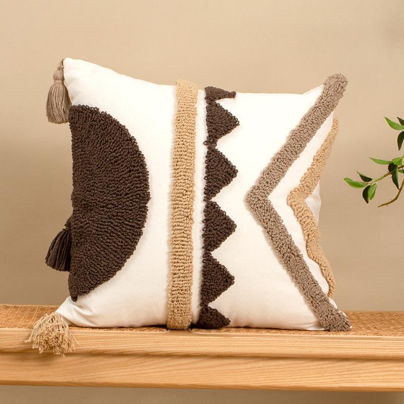 Bohemian Pluche Geborduurde Sierkussenhoes Kussens Woonkamer Decoratie Kussenhoezen Hoofdeinde Kussenhoes 30x50/45x45cm 30x50cm