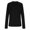 Ladies' Casual And Fashionable Solid Color Round Neck With Warm Long Sleeved T-shirt Top