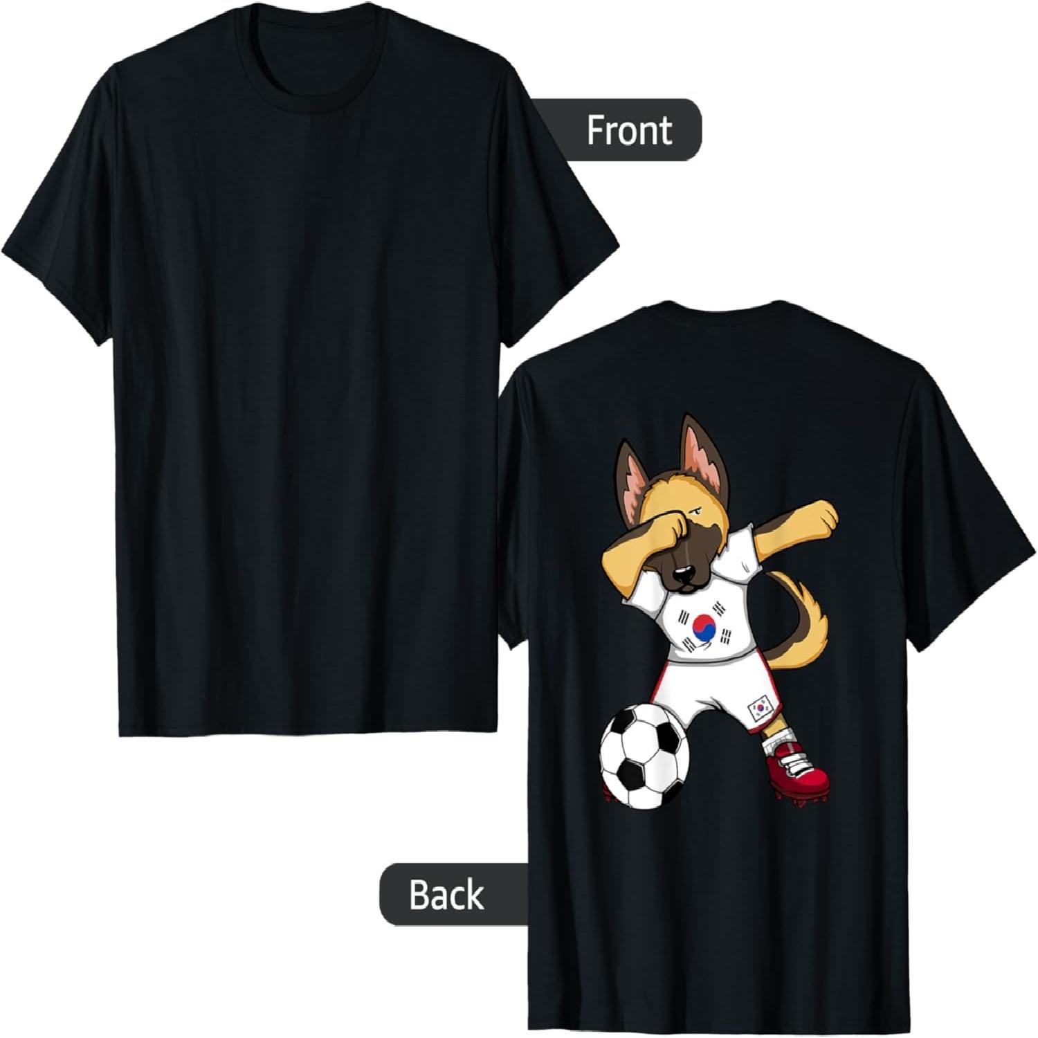 Dab German Shepherd South Korea Soccer Fans Jersey Football T-Shirt S разноцветный