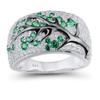 E-Commerce Electroplating Color Separation Branch Ring Creative Inlaid Diamond Women'S Hand Jewelry