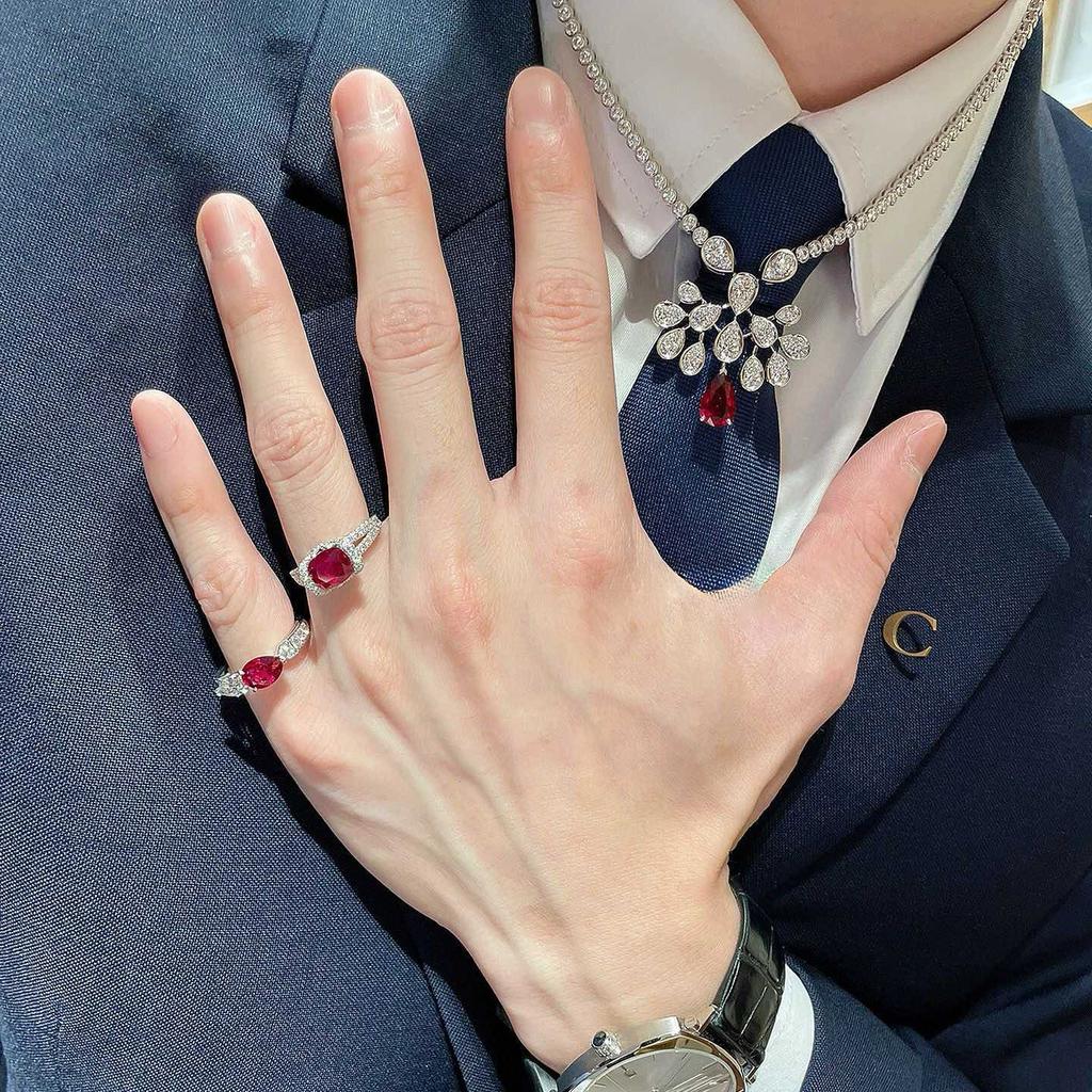 Hot Brand Vintage Water Drop Necklace Luxury Jewelry For Women Designer Pendant Elegance Pure 925 Sliver Party Diamond Necklaces