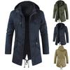 Mens Jackets Hooded Trench Outerwear Casual Solid Outdoor Coat Windbreaker Fashion Windproof Jacket Mens Clothing