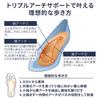 M. Mowbray Triple Arch Support Insoles for Comfortable Walking, Black, Size L (24.0-24.5cm)
