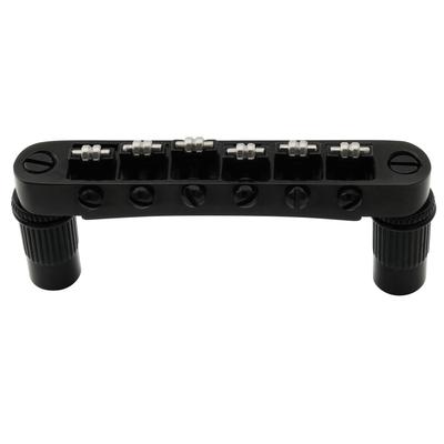 Musiclily Pro 10.4mm Pitch Roller Saddle Tune-O-Matic Bridge for LP, Epiphone, and Les Paul SG Electric Guitars, Black