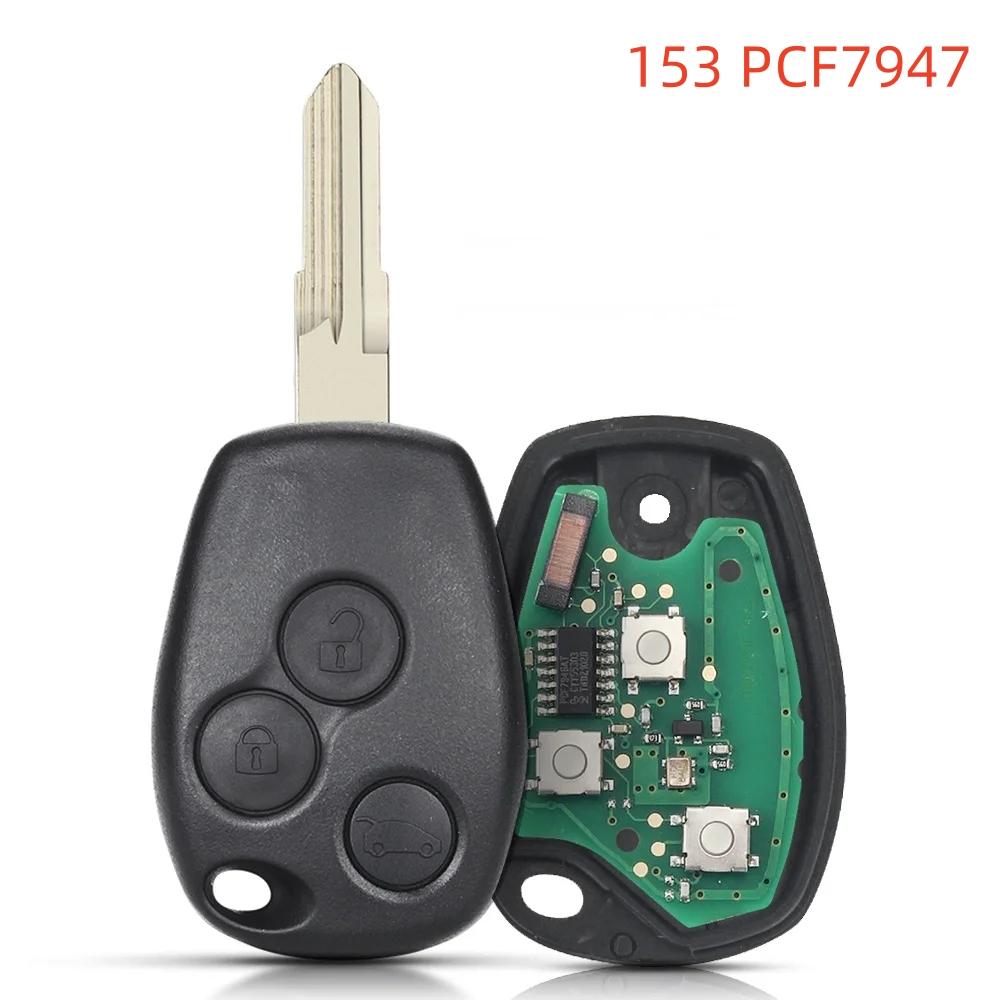 3-tlačítkový dálkový klíč k autu PCF7946/7947 Chip 434MHz pro Renault Trafic Vivaro Primastar Movano pro Dacia
