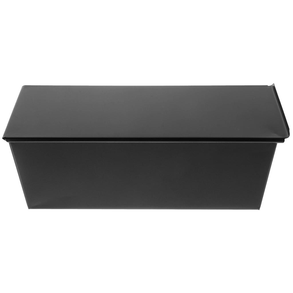 Bread Toast Box Gummy Molds Iron Baking Mould Dough Pan with Lid Black Cheesecake