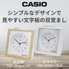 CASIO Analog Alarm Clock with x x Model Radio-Controlled Always-On Display, White, 12.3 12.2 7.5 cm, TQT-251NJ-7BJF