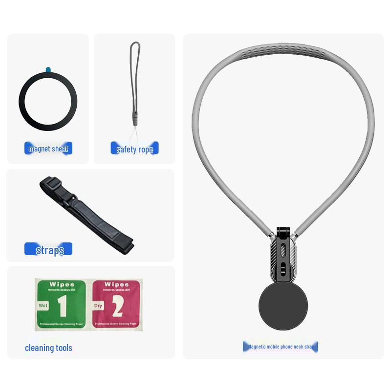 Magnetic Phone Neck Holder for Live Streaming: Shockproof, Anti-shake, Chest Mount for Cycling, First-Person View Shooting