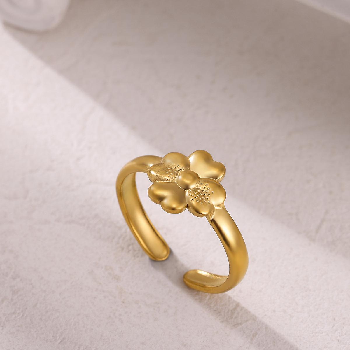 

Irregular Geometric Adjustable Rings For Women Gold Color Stainless Steel Waterproof Dolphin Fish Anillos Heart Dainty Jewelry resizable