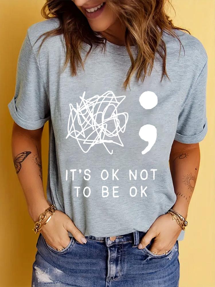 Suicide Prevention Awareness T Shirts Fo Women Im Its Ok To Not Be Ok Suicide You Matter Supporter Tee