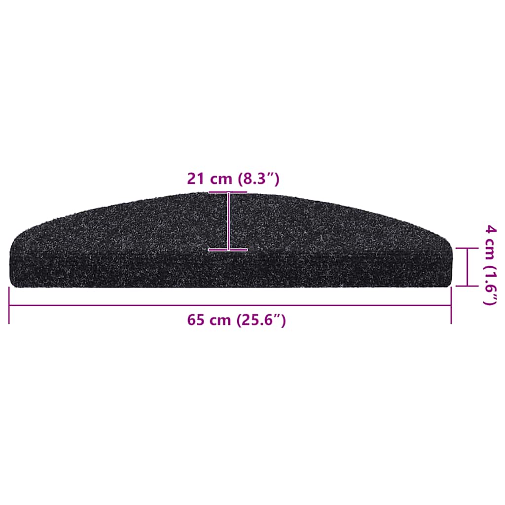 Maty Na Schody Samoprzylepne 30 Szt. Czarne 65X21X4 Cm