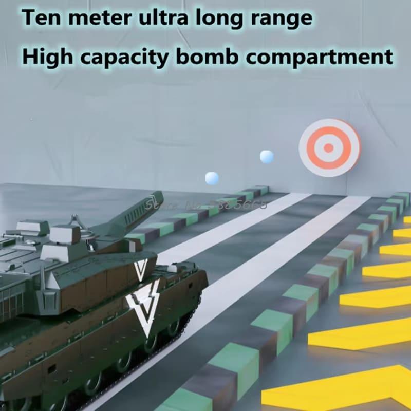 Neuer ferngesteuerter Panzer mit Gestenerkennung und Dualmodus zum Abfeuern einer Wasserbombe, um 330 ° drehbarer Geschützturm, Rückstoß in 60 Minuten, LED-Beleuchtung, RCTank, Geschenkspielzeug für Jungen