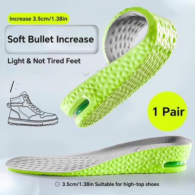 1 Pair Increase In Height Insoles Soft and Comfortable Running Insoles Are 1.5-3.5 Cm (0.59-1.38 In) Insoles for Foot Elevation