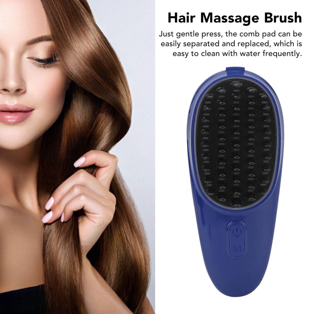 Electric Scalp Massager Brush Vibration Red Blue LED Fatigue Relief Promote Hair Growth Hair Massage Comb