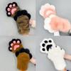 Furry Cats Paws Gloves Cosplay Costume Gloves for Women Girl Warmth Comfort Soft Plush Fursuit Gloves Anime Armwear