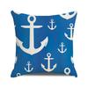 Watercolor sailing-themed sailboat Digital printing short plush pillow covers for car sofa office cushion cover home goods