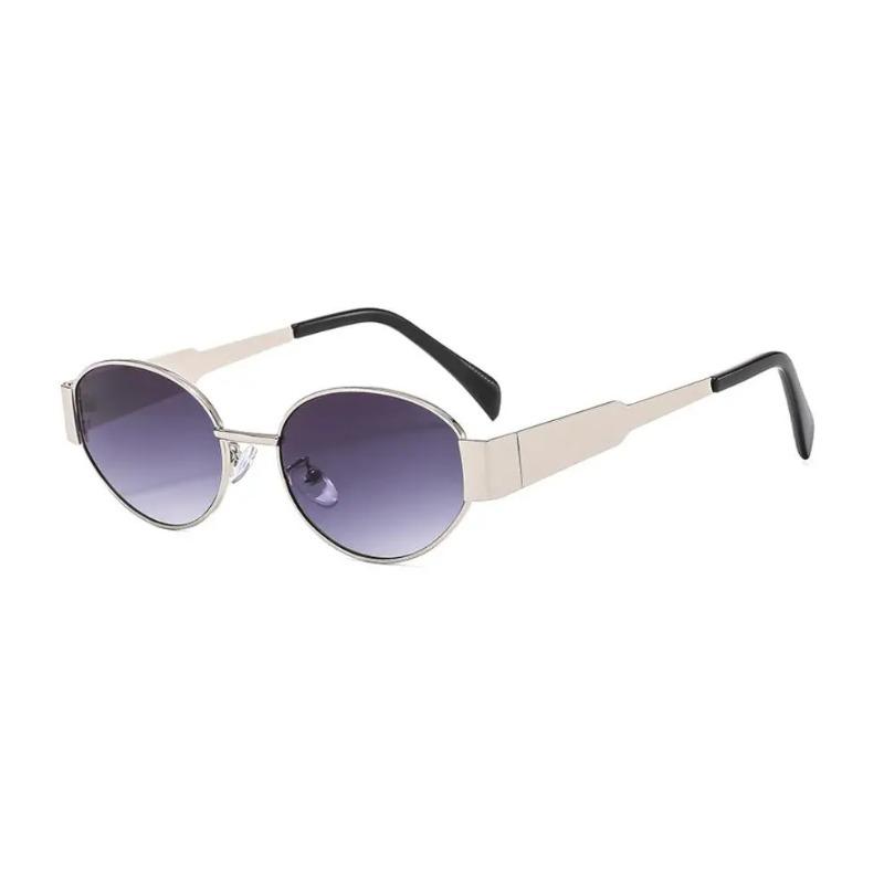Cool Small Oval Sunglasses Luxury Brand Designer Metal Frame Vintage Sun Glasses Unisex Gold Black UV400