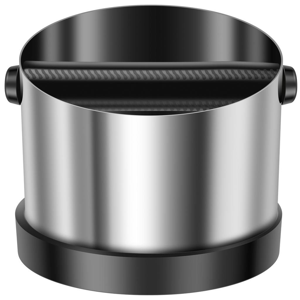 1Pc Coffee Knock Box Stainless Steel Espresso Knock Box Coffee Ground Knocks Boxes with Non-slip Base for Home Bar Kitchen Cafes