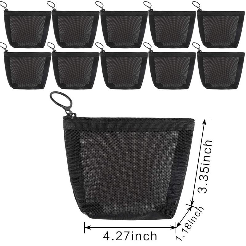 Wholesale Black Mesh Toiletry Bags Travel Makeup Bag Small Large Case Organizer Cosmetic Cases Toiletries Storage Handbag Pouch