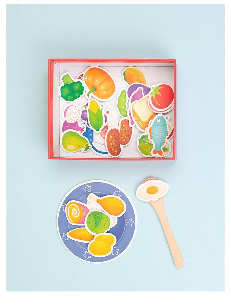 Baby Learning Toy: Bear Feeding Game with Fruits & Vegetables - Early Education & Concentration Training