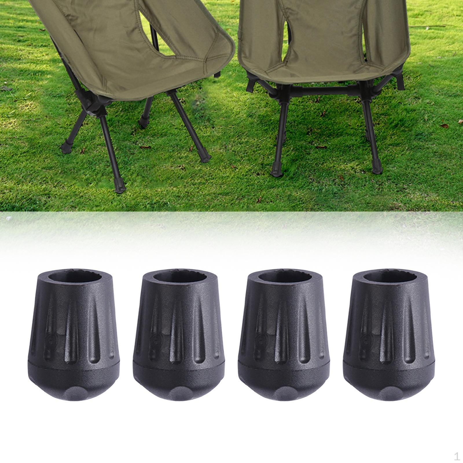 

4 Черные ножки стула, Защита для пола, Сменные чехлы для обеденного стола, Пляжный уличный Inner Dia 1.8 cm