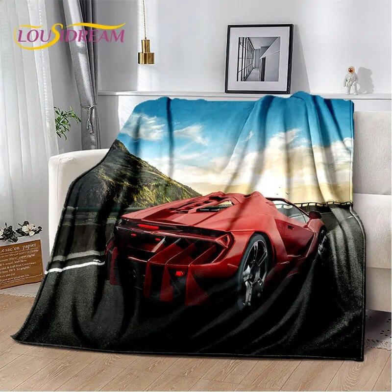 Sports Car Concept Car Soft Plush Blanket,Flannel Blanket Throw Blanket for Living Room Bedroom Bed Sofa Picnic Cover Bettdecke