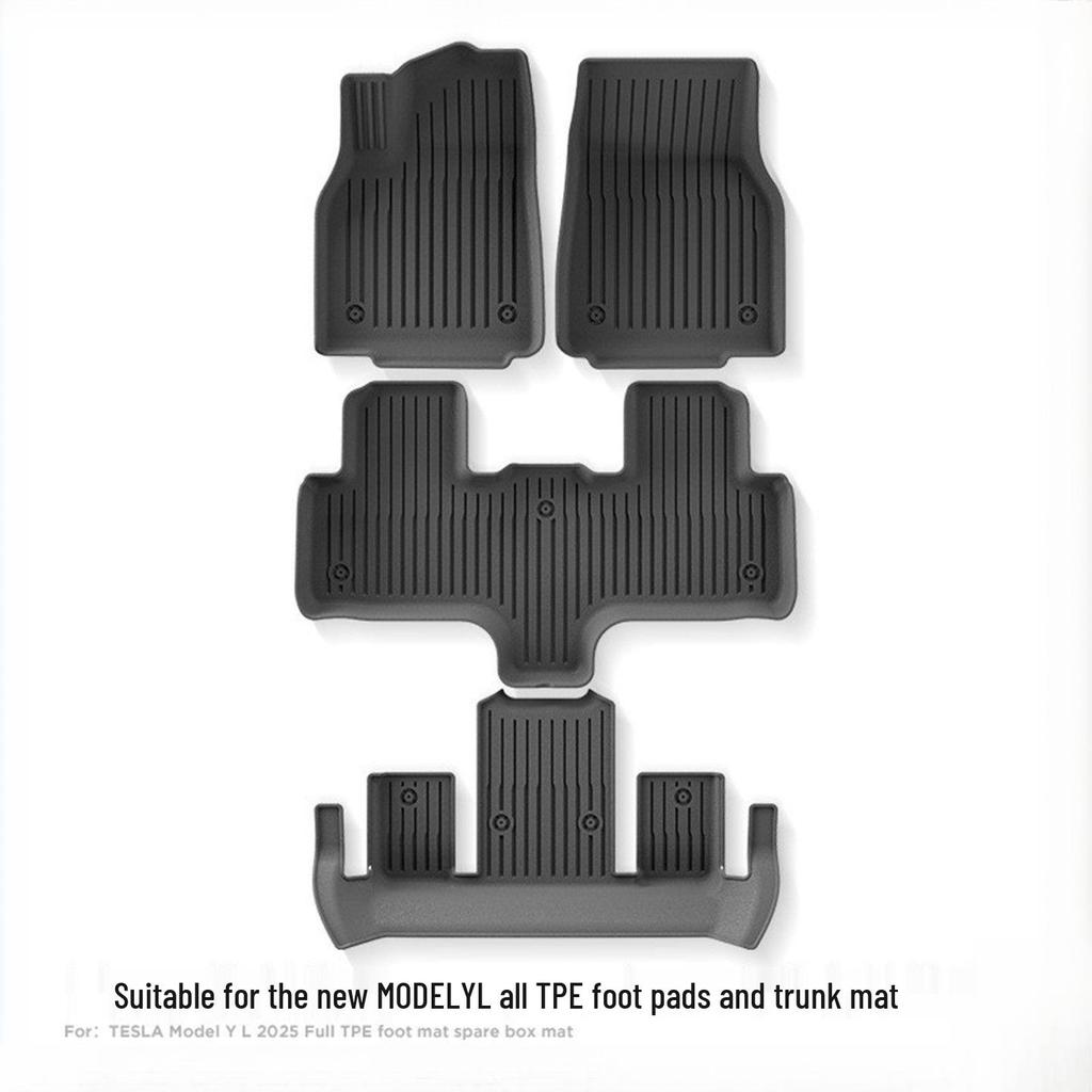 Tesla Model Y/6-Seater TPE Full Coverage Car Floor Mats