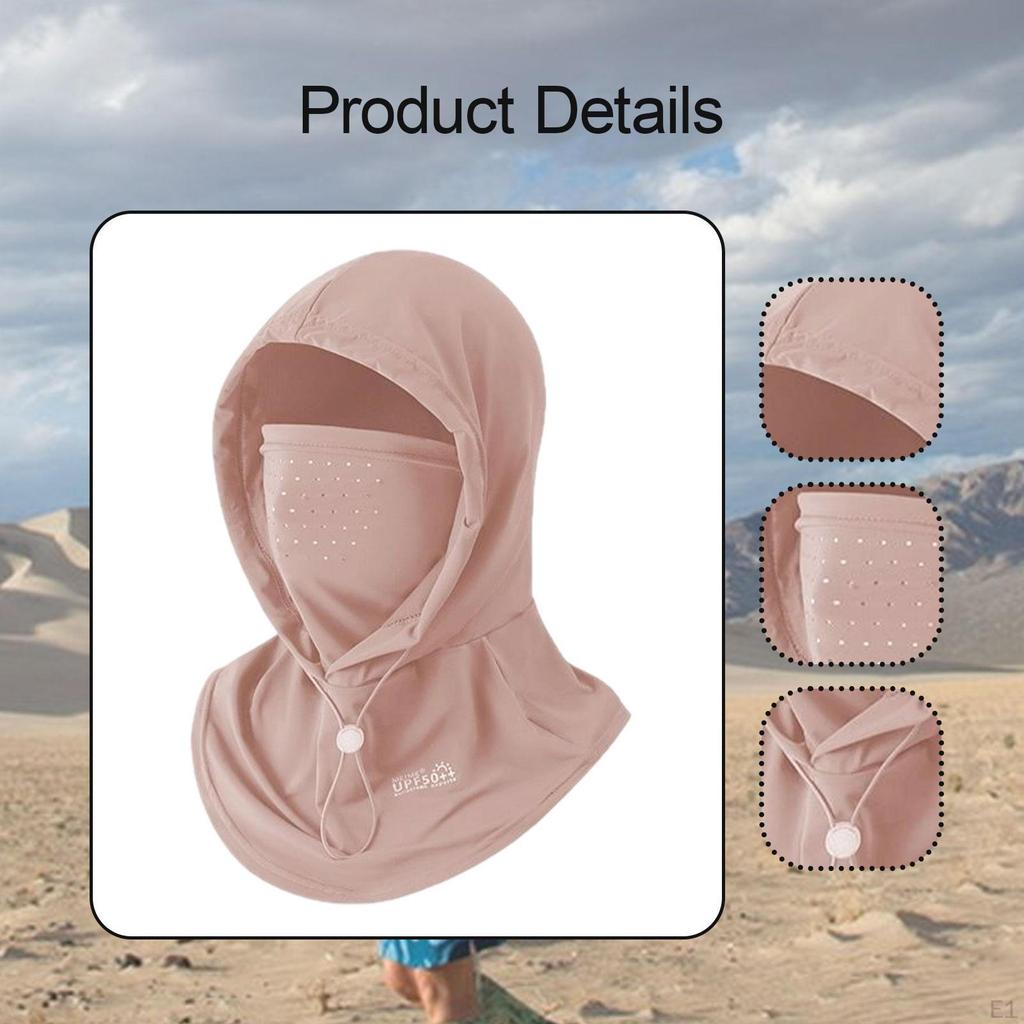 Hooded Balaclava, Lightweight, Neck Gaiter, Full Head for Outdoor Activities,