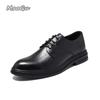 Black Brown Leather Shoes for Man Lace Up Low Heel Business Dress Shoes Casual Comfortabe Social Loafers  De Hombre 39-44