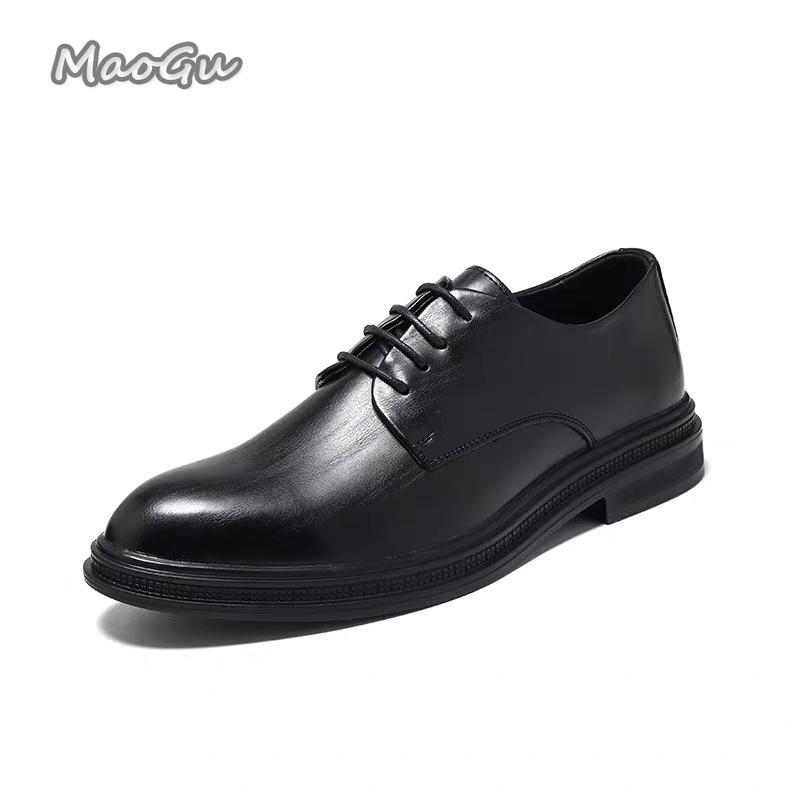 Black Brown Leather Shoes for Man Lace Up Low Heel Business Dress Shoes Casual Comfortabe Social Loafers De Hombre 39-44