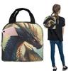 Green Dragon In The Forest Insulated Lunch Bag for Women Children Portable Food Boxes Thermal Lunch Box Tote