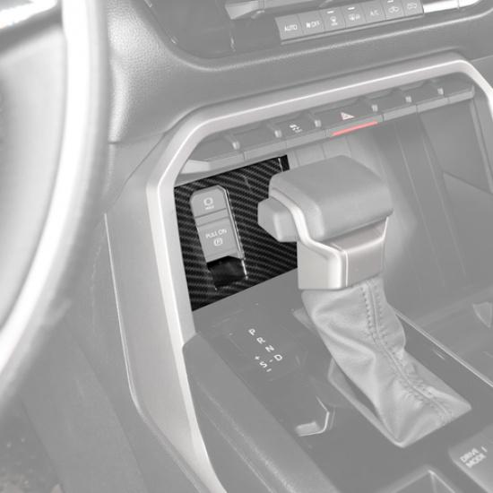 For Toyota Tundra -2025 Carbon Fiber Inner Handbrake Switch Panel Cover Trim