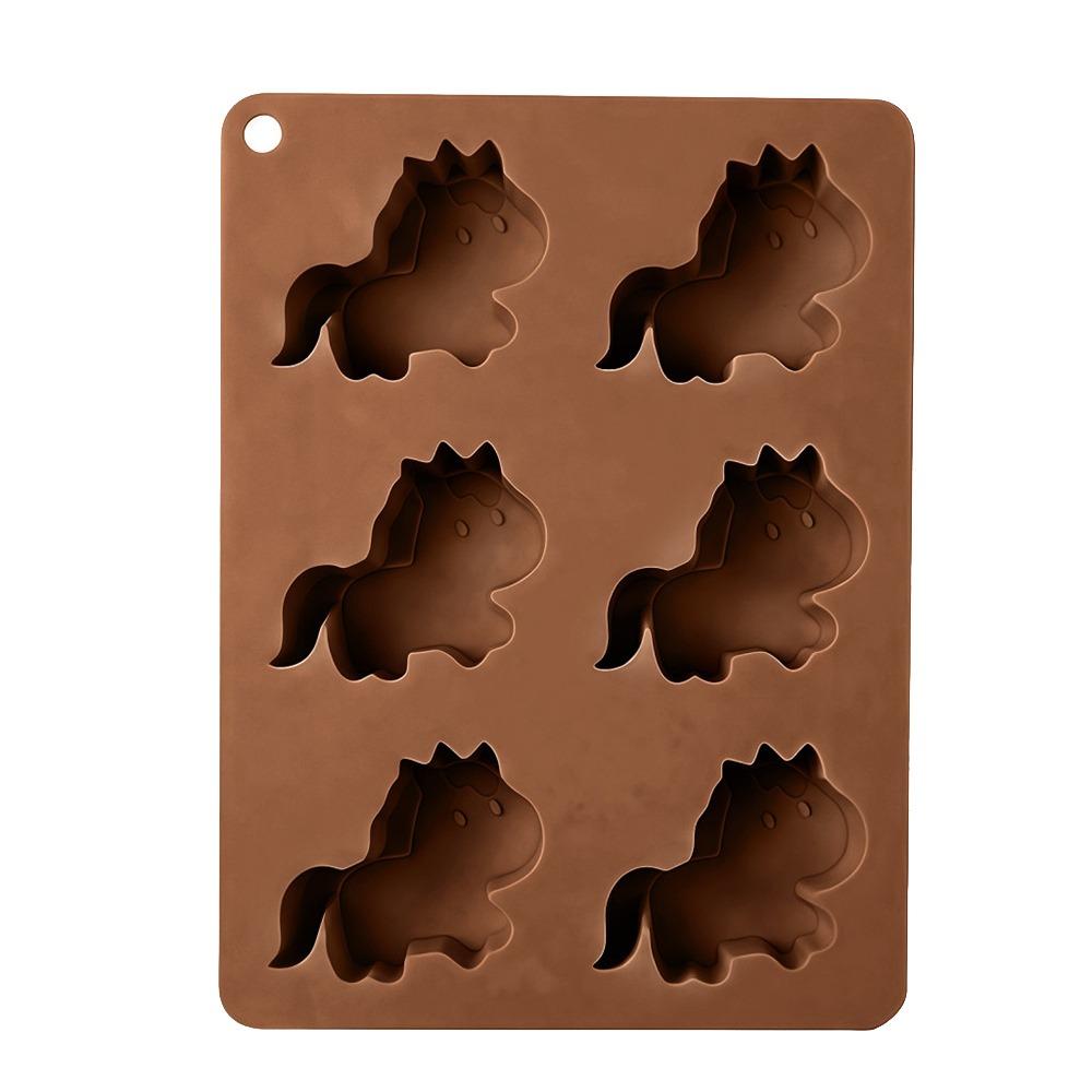 

Reusable Horse Ice Cube Mold Flexible Food Grade Silicone 3D Horse Shape Mold Multiple Functions Chocolate Mold Cocktail Making кавовий