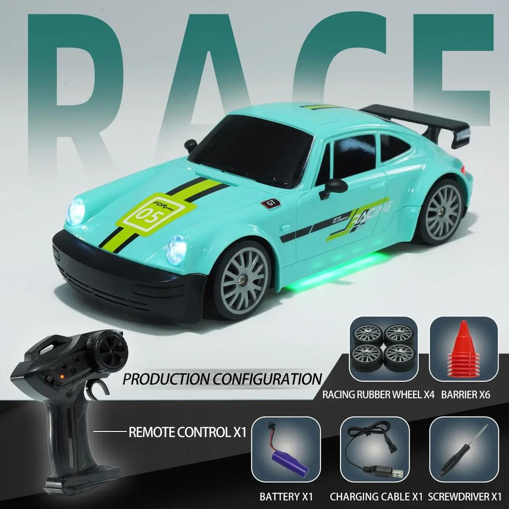 Non-Toxic 1/20 Rc Car 4Wd Remote Control High-Speed Off-Road Vehicle Drift With Led Light Children Electric Racing Toys For Kids Children Gifts