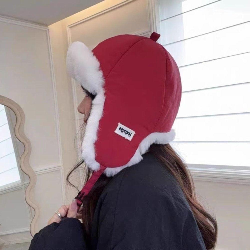 Thickened Ear Protective Hat Windproof Women Hat Retro Winter Pilot Hat  Ladies