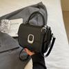 Fashion Niche Simple Temperament PU Portable Small Square Bag Women's Commute Advanced Sense Versatile Messenger Bag