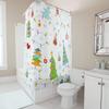 Tu Charming Shower Curtain Set Waterproof Modern Farmhouse Bathroom Decor Holiday Festive Pattern Fabric Backdrop