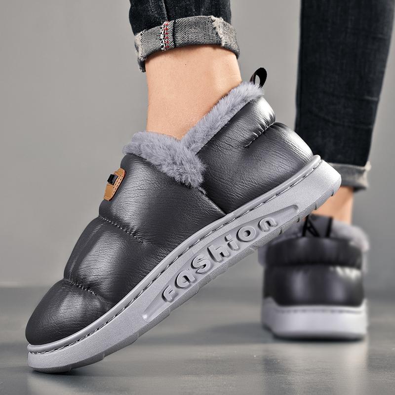 Fashion Platform Shoes House Round Toe  Slip-on Waterproof Comfortable Lightweight Outdoor Keep Warm Trendy All-match New  Plus Velvet