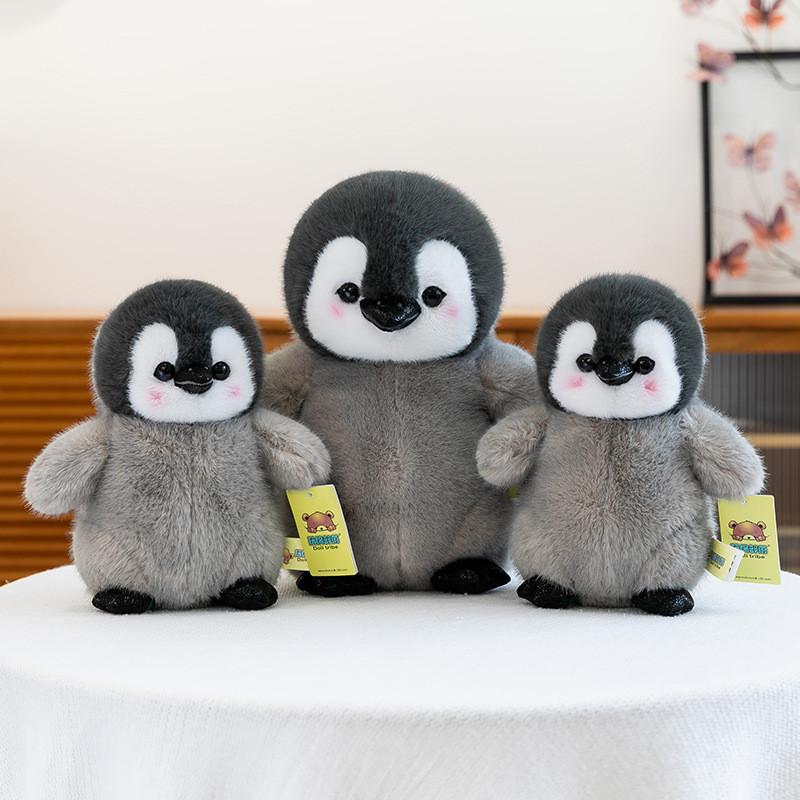 Cute Cartoon Gray Penguin Plush Doll Children Toy For Girls