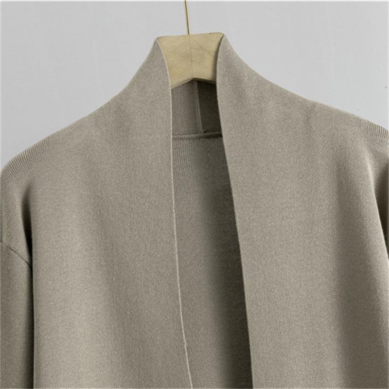 Autumn And Winter Lazy Temperament Knitted Suit Sleeveless Vest Sweater Cardigan Pants Three Piece Set