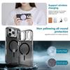 Luxury Bling Glitter For Magsafe Magnetic Case for iPhone 17 Air 17 Pro Max 16 Plus 15 14 13 12 11 Metal Lens Stand  Clear Cover