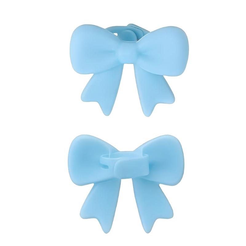 2Pcs Nonslip Silicone Bowknot Headphone Accessories Secure Running Gym Activities Comfortable Wear Decoration Gift