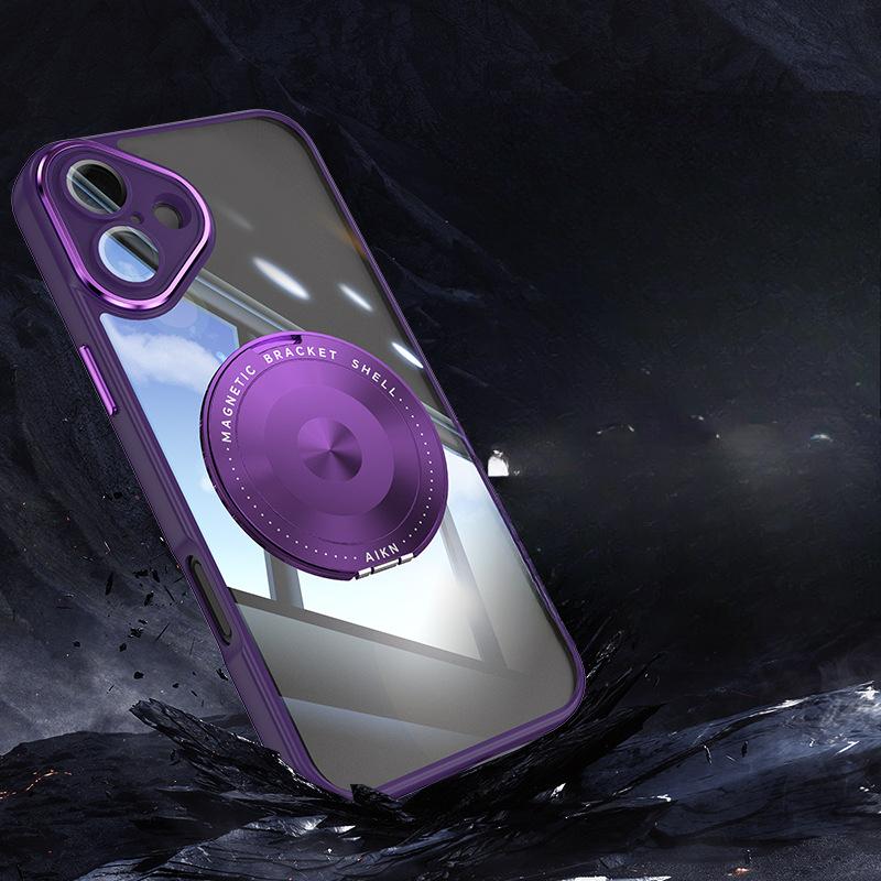 Applicable To Apple 16plus Lens Film 14 Phone Case Rotating Magnetic Ticktick 360 Stand Case IPhone15Pro