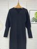 European Style 2026 Red Knit Sweater Dress with Coat Layer for Women - Autumn/Winter Collection