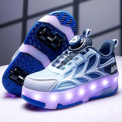 28-37 Παιδική Μόδα Αποσυναρμολόγηση τετράτροχων σε Επίπεδα Αθλητικά Παπούτσια Φωτιζόμενα LED Αθλητικά Παπούτσια Παγοπέδιλα